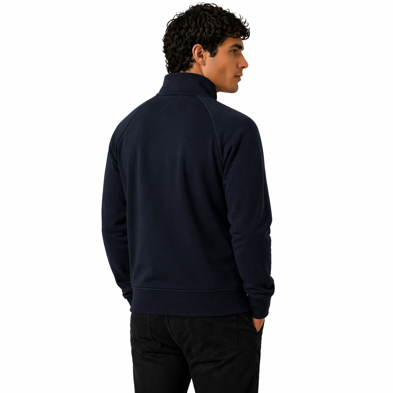 Sweatshirt polo collar