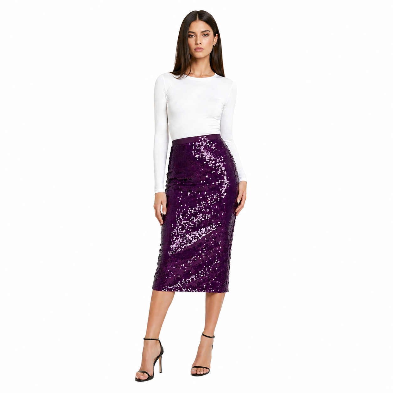 gonna purple sequins