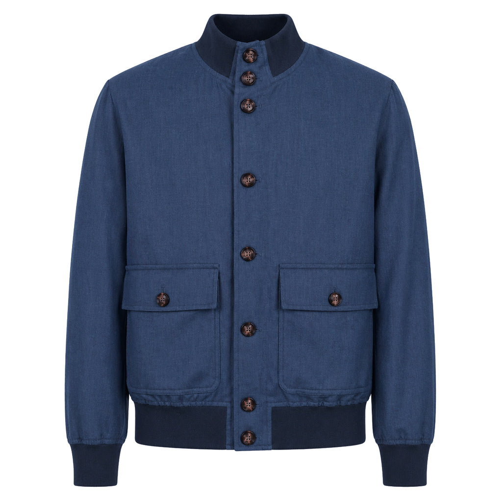 Loro Piana Linen Jacket Bomber Summertime