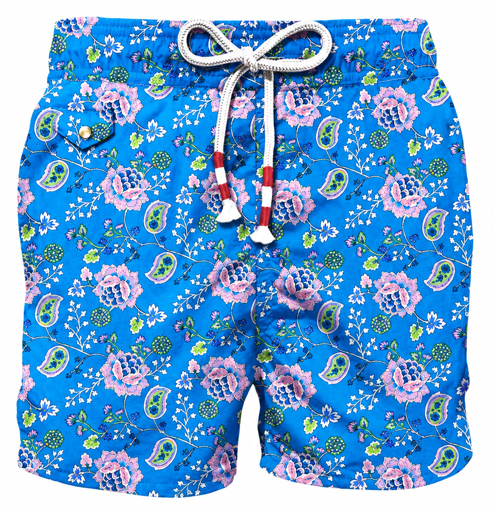 MC2 Saint Barth Man Lighting Indian Nature Swimwear Light Blue