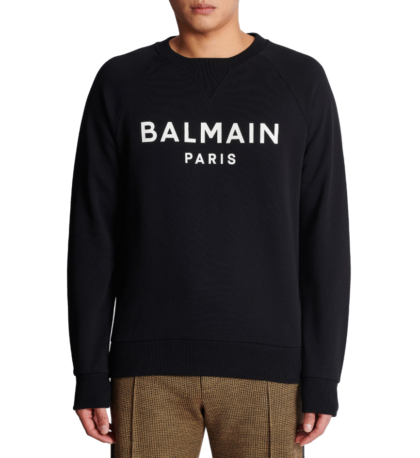 Balmain Man Black Sweatshirts