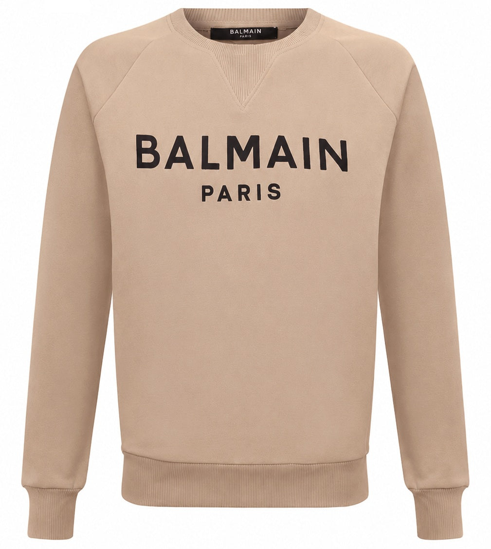 Balmain Man Beige Sweatshirts