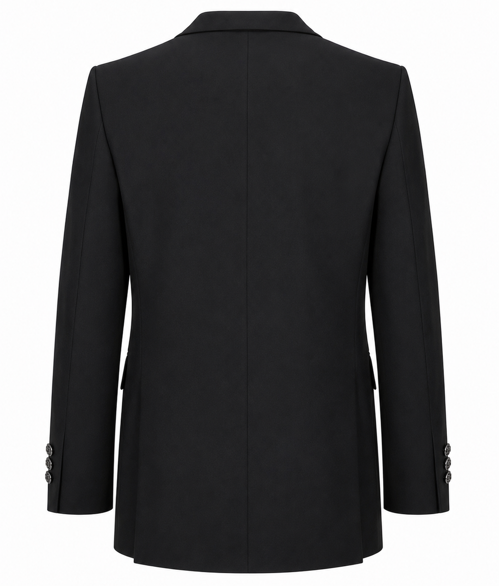 Balmain Viscose Jacket Double-Breasted Print Pattern Silver — view 2