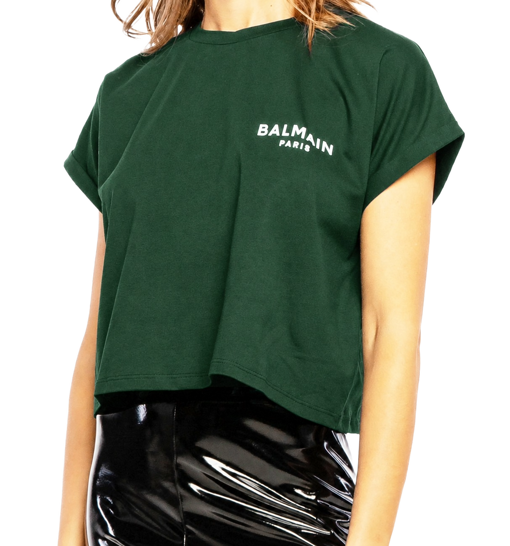 Balmain Woman Green T-shirt & Top