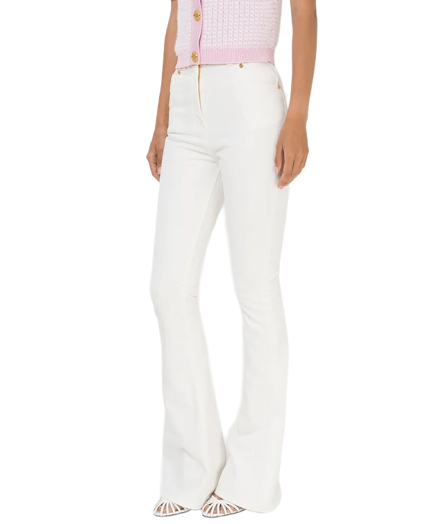 Balmain Woman White Trousers