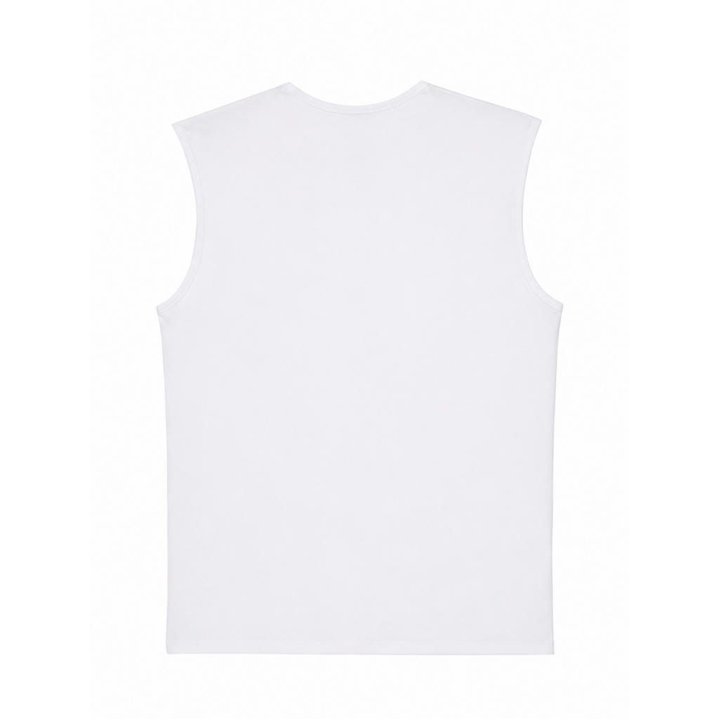 Balmain Cotton Tank Top Logo Dorato White — view 2