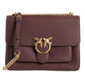 Pinko Calfskin Love One Soft Big Bag Gold