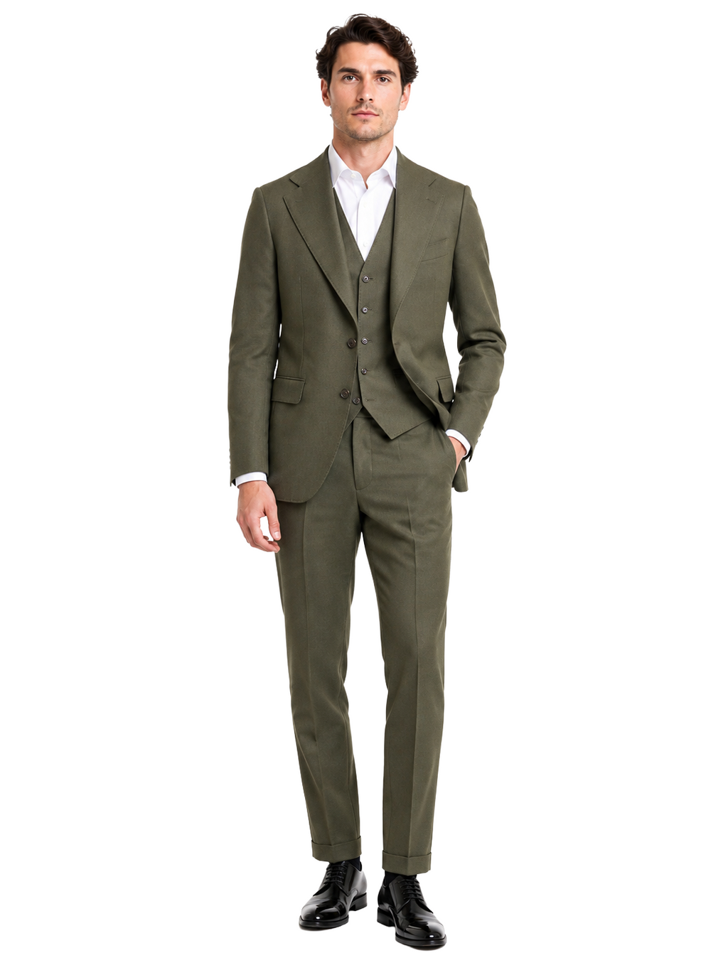 Completo lana verde army