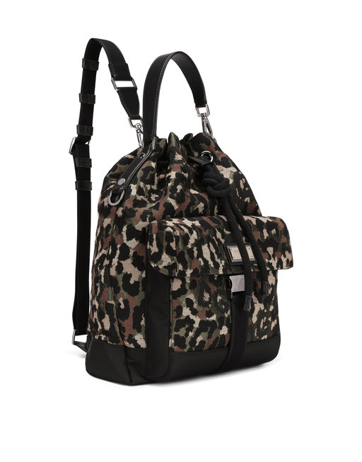 borsa a tracolla jacquard mimetica