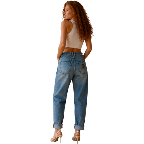 Balmain Woman Blue Jeans