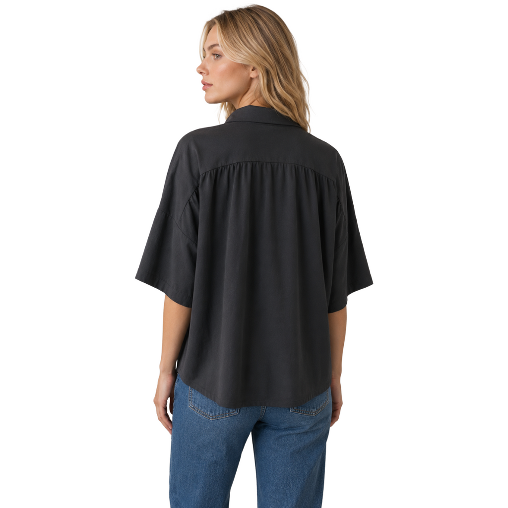 camicia cotone blu