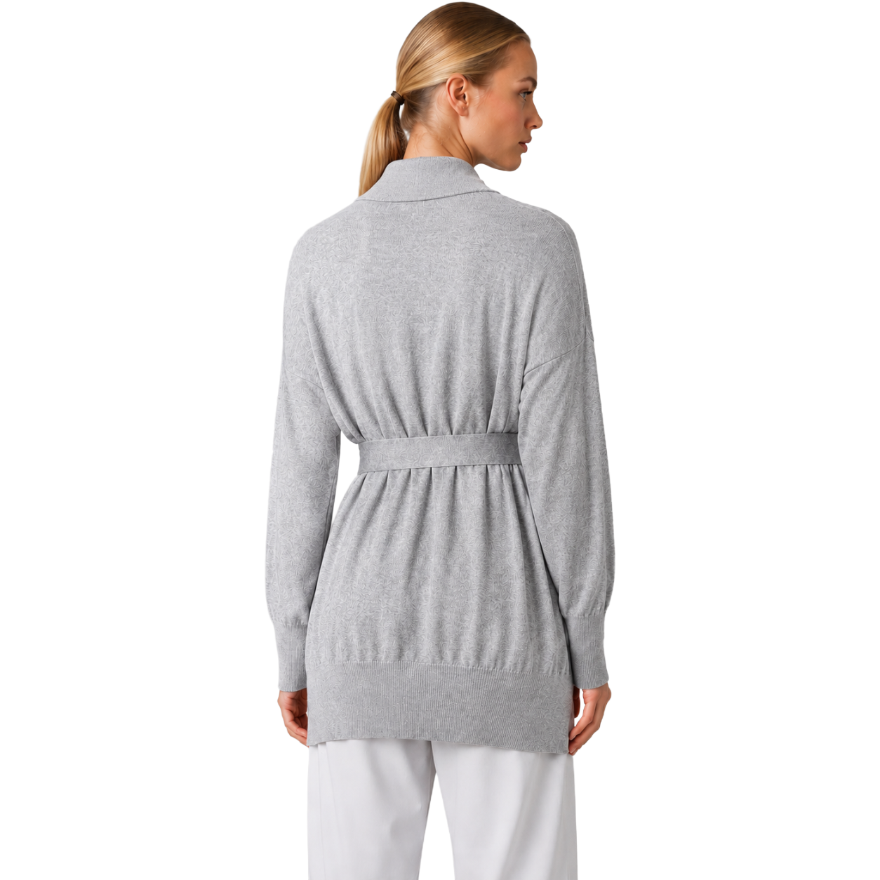 cardigan sciallato granito