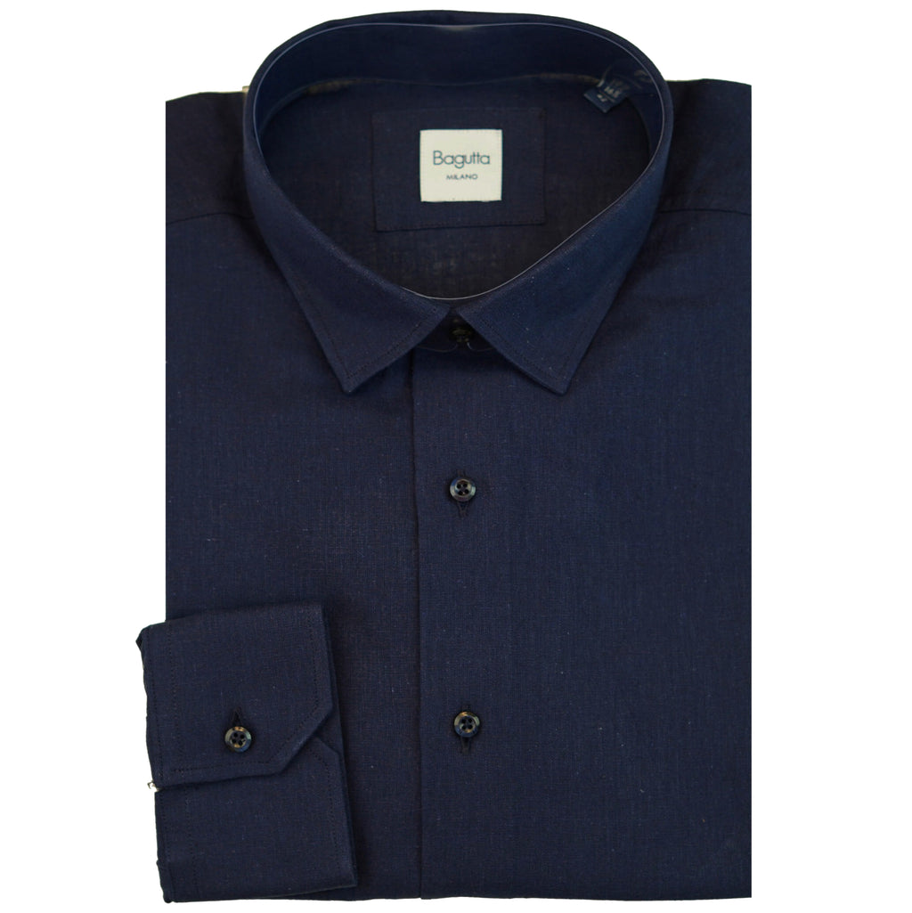 camicia collo gani navy