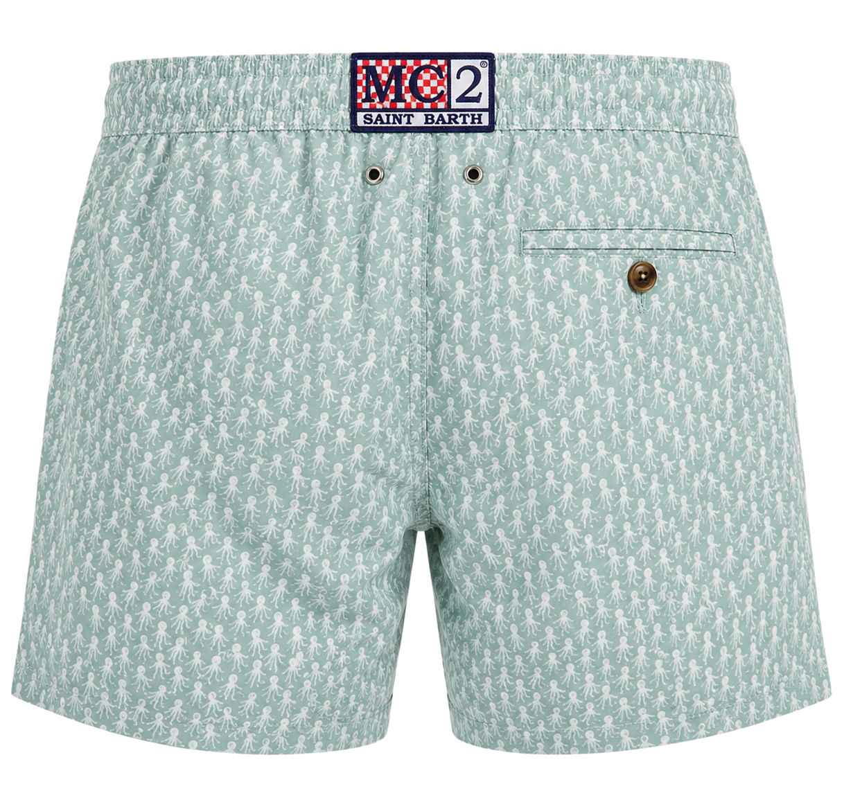 MC2 Saint Barth Man Micro Patterned Vorago Swimwear Green