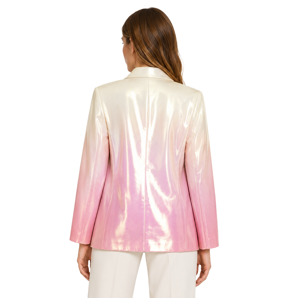 Patrizia Pepe Woman Jacket Double-Breasted Metallic Degrad Multicolor