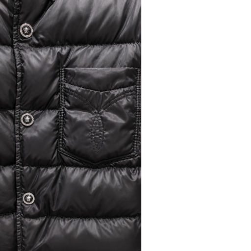 Versace Man Down Jacket Quilted Black