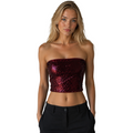 Patrizia Pepe Woman Top Sequins Purple