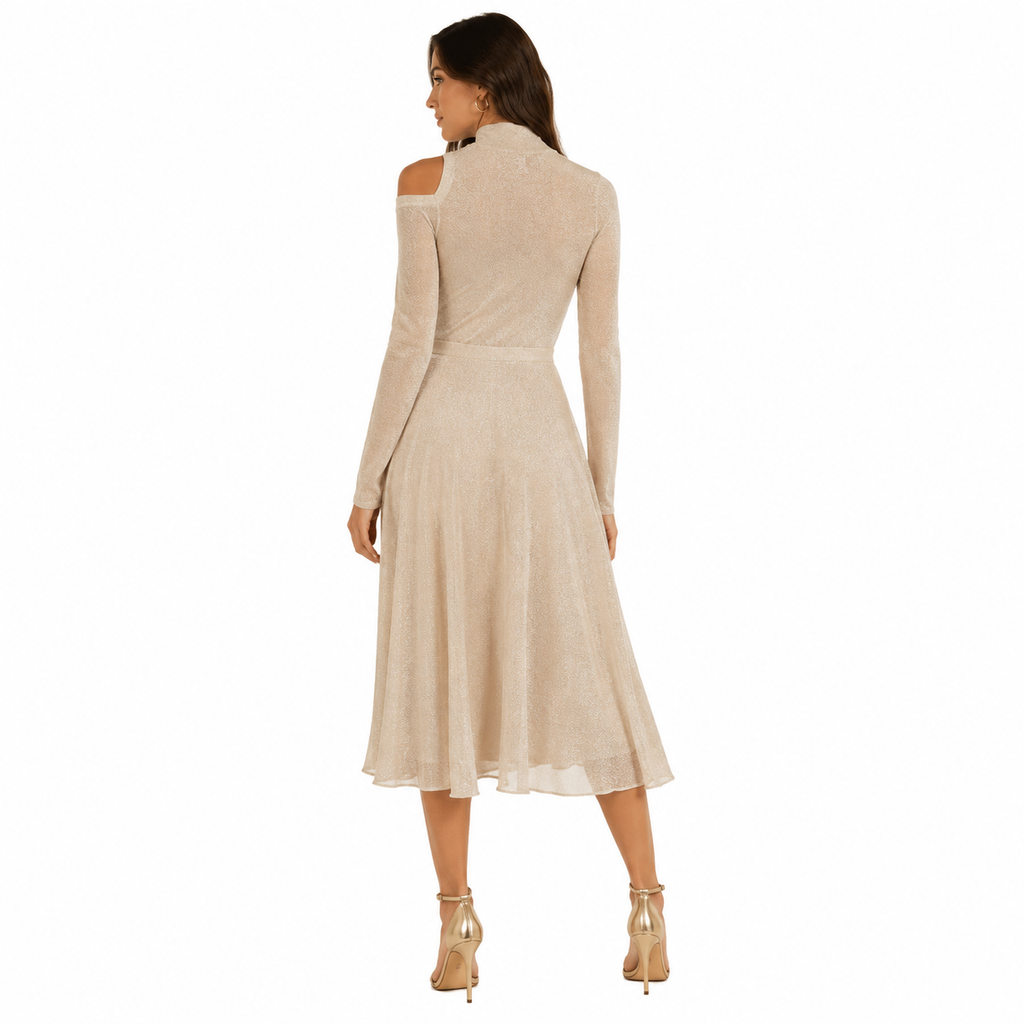 Patrizia Pepe Woman Dress Astral Lurex Beige