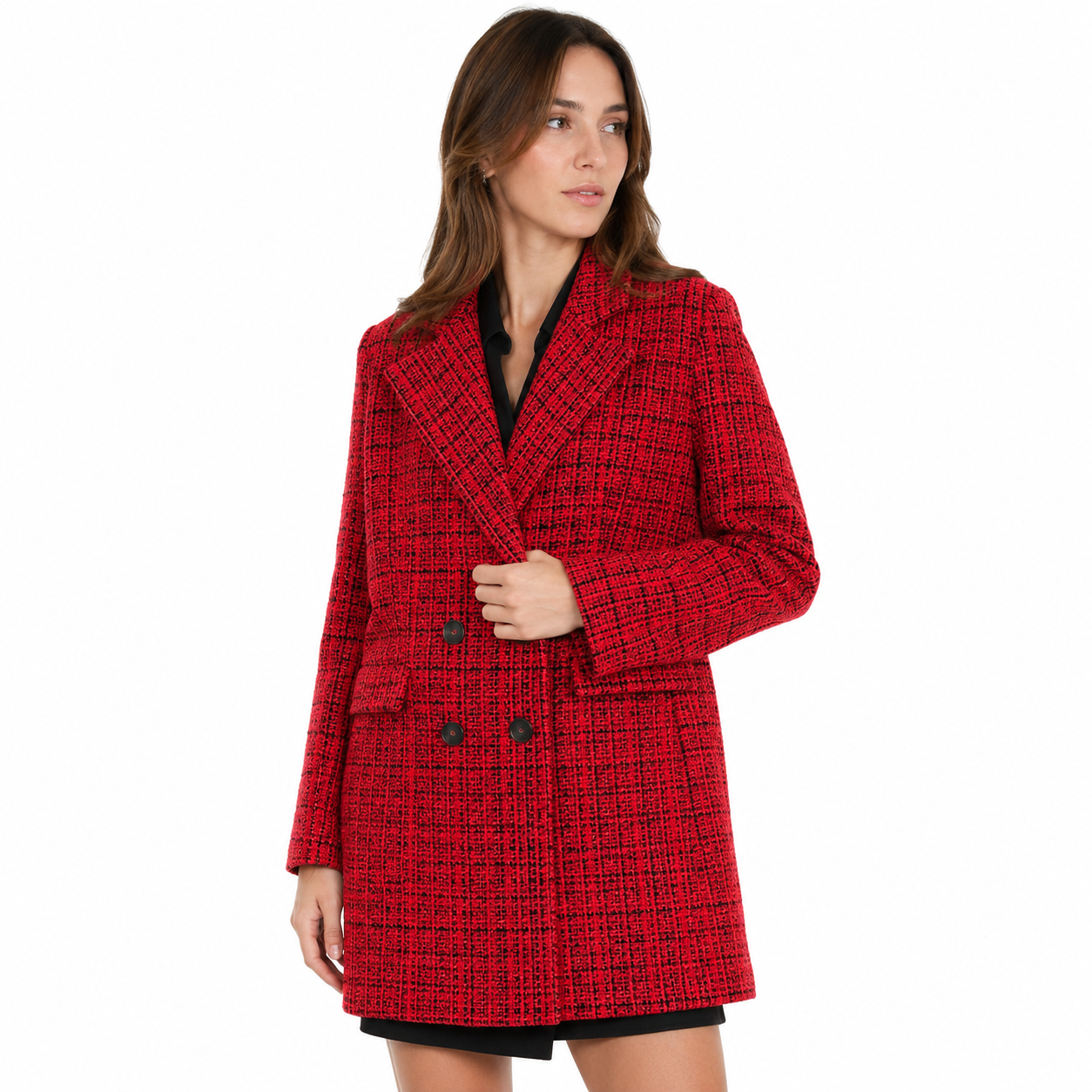 Patrizia Pepe Woman Coat Corallo Red