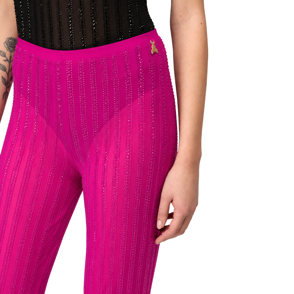 Patrizia Pepe Woman Trousers Strass Fuchsia
