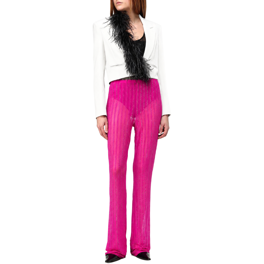 Patrizia Pepe Woman Trousers Strass Fuchsia