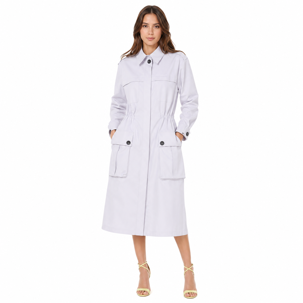 Patrizia Pepe Woman Coat Liliac Grey