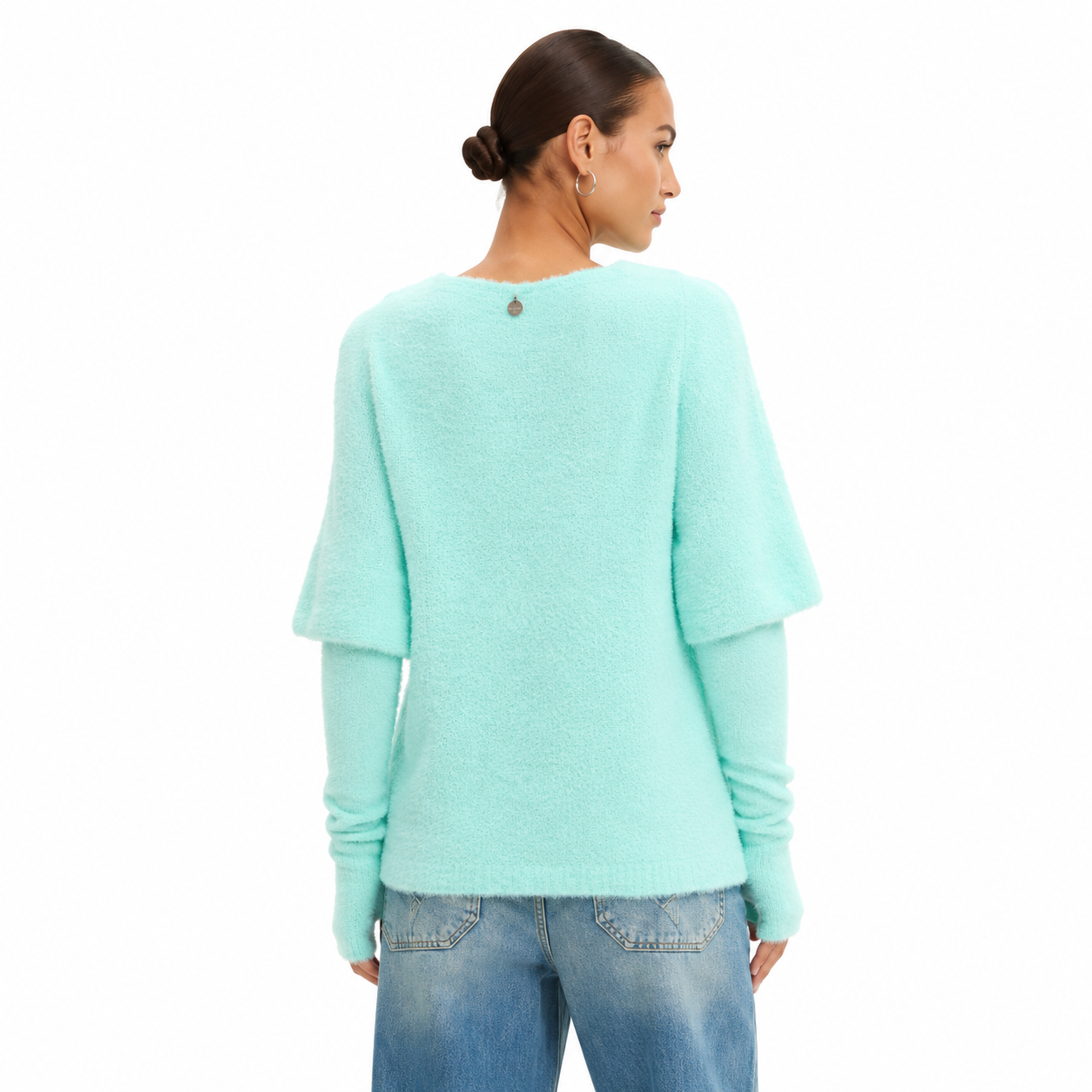 Patrizia Pepe Woman Knit Water Lilly Light Blue