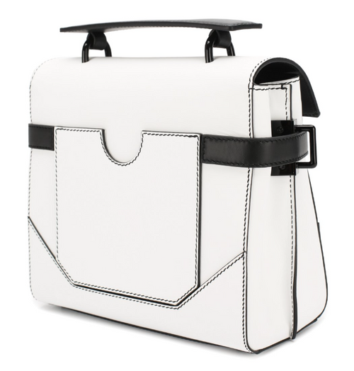 Balmain Woman Flap Over Shoulder Bag White