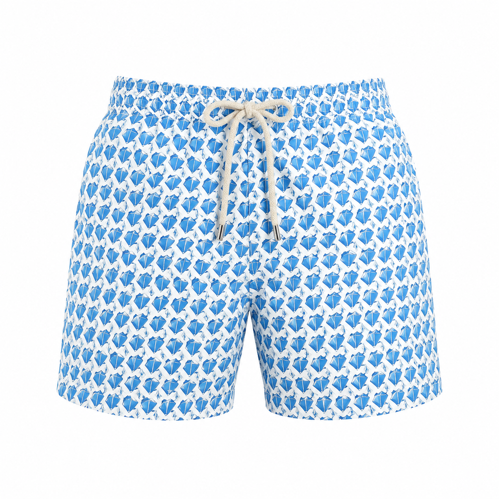 MC2 Saint Barth Man Swimsuit Stingray White