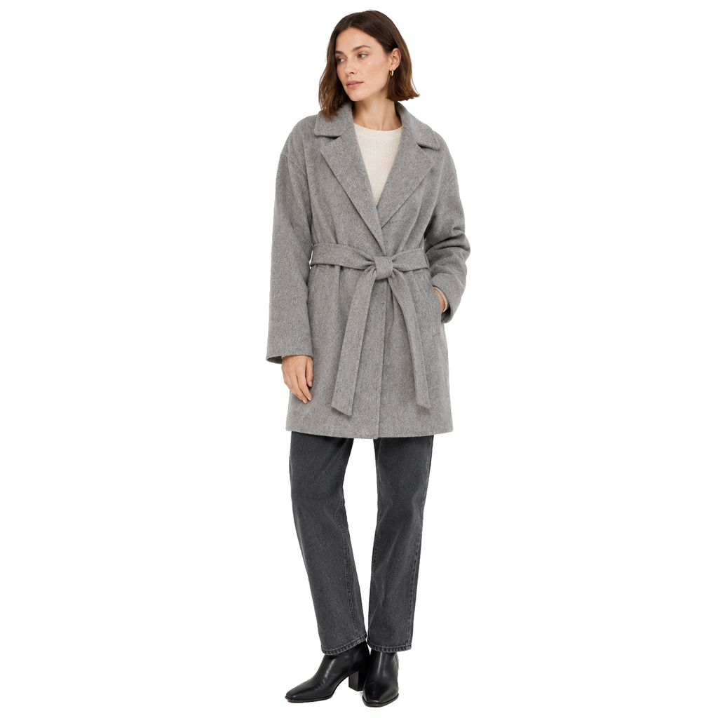 Bagutta Woman Coat Wool Belt Grey