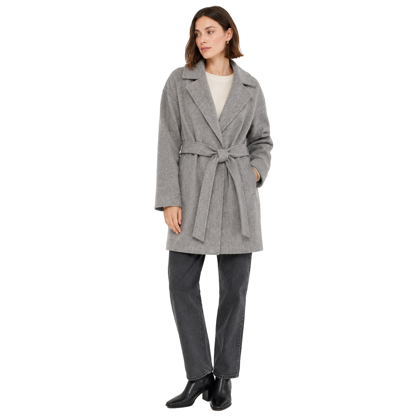 Bagutta Woman Coat Wool Belt Grey