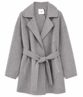 Bagutta Woman Coat Wool Belt Grey