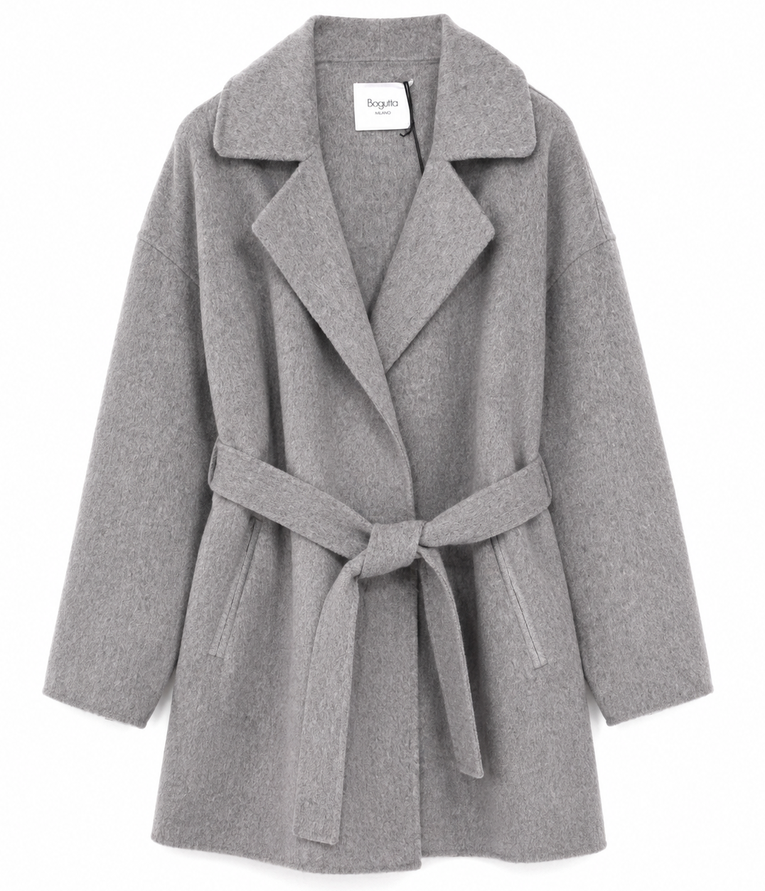 Bagutta Woman Coat Wool Belt Grey