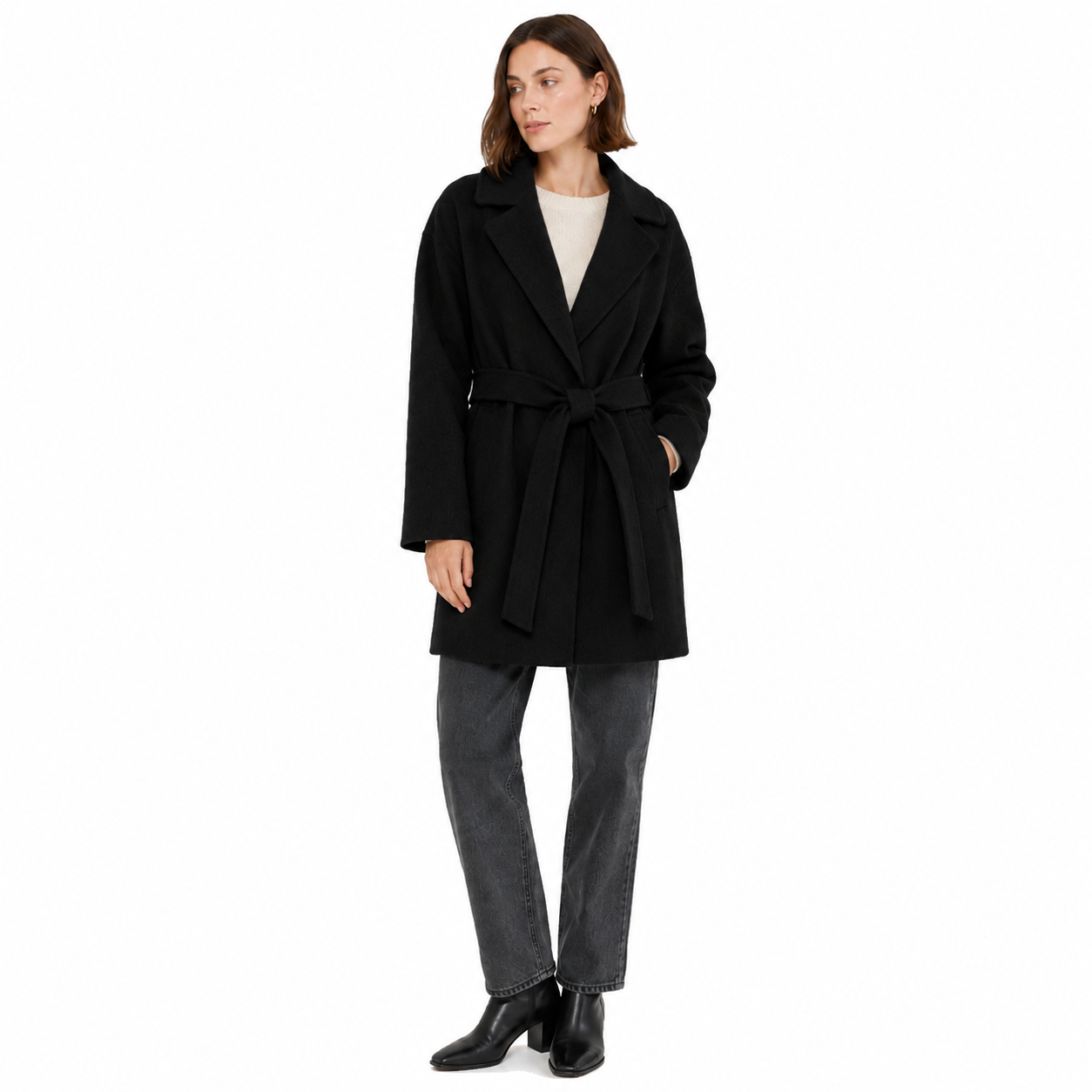 Bagutta Woman Coat Wool Belt Black