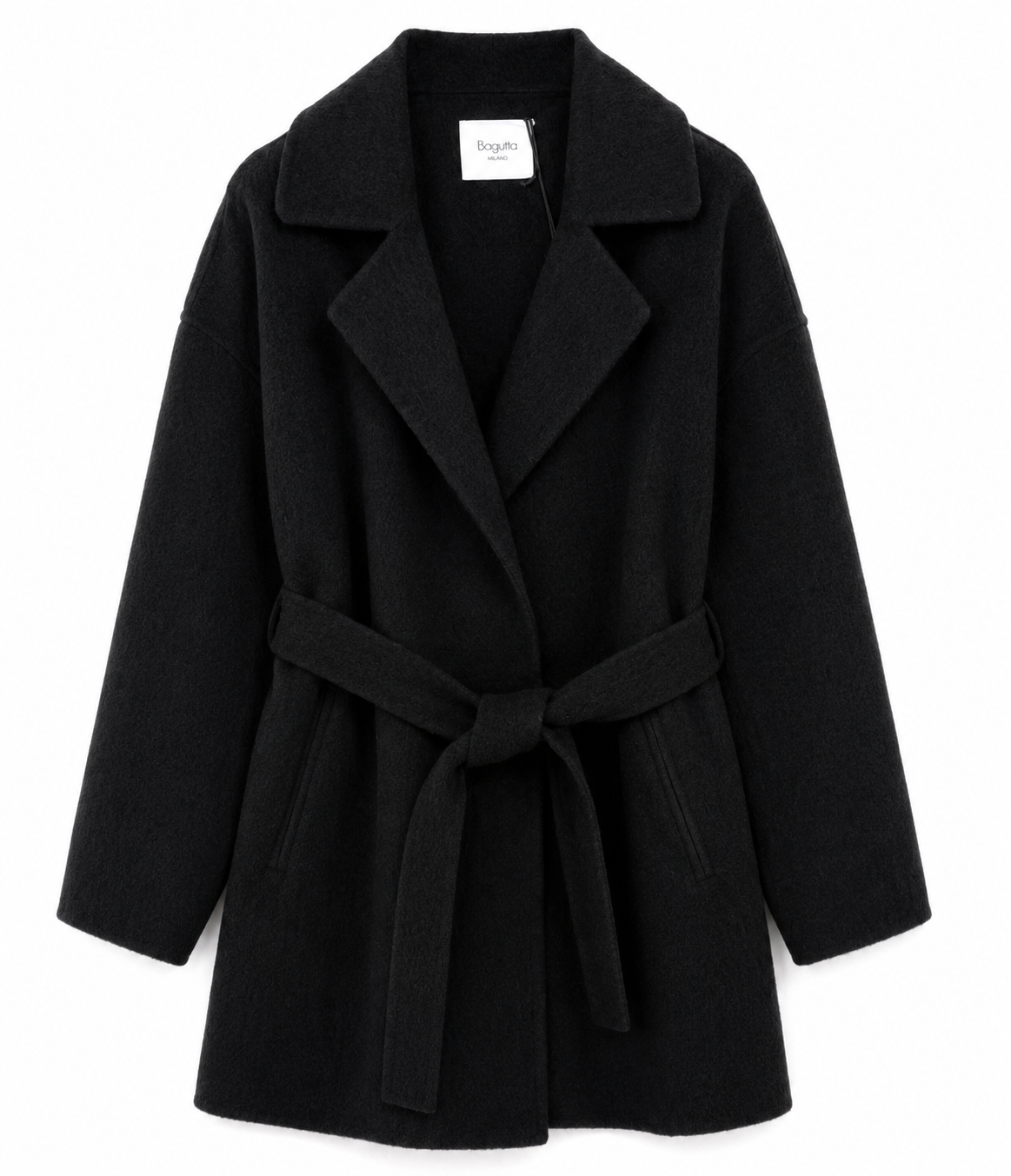 Bagutta Woman Coat Wool Belt Black