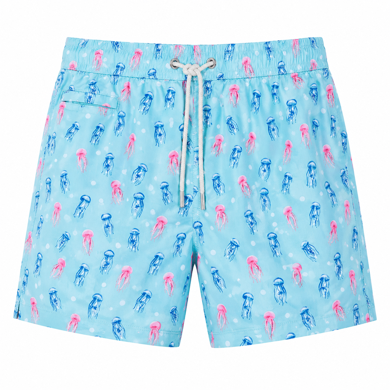 MC2 Saint Barth Man Swimsuit Patterned Meduse Light Blue