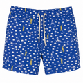 MC2 Saint Barth Man Swimsuit Patterned Concorde Blue