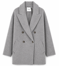 Bagutta Woman Coat Wool Double-Breasted Grey