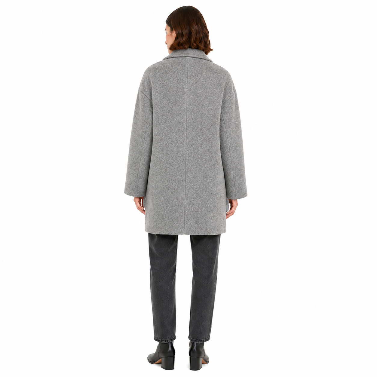 Bagutta Woman Coat Wool Double-Breasted Grey