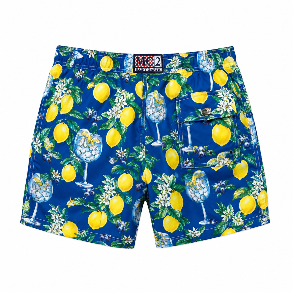 MC2 Saint Barth Man Swimsuit Gin Citrus Blue
