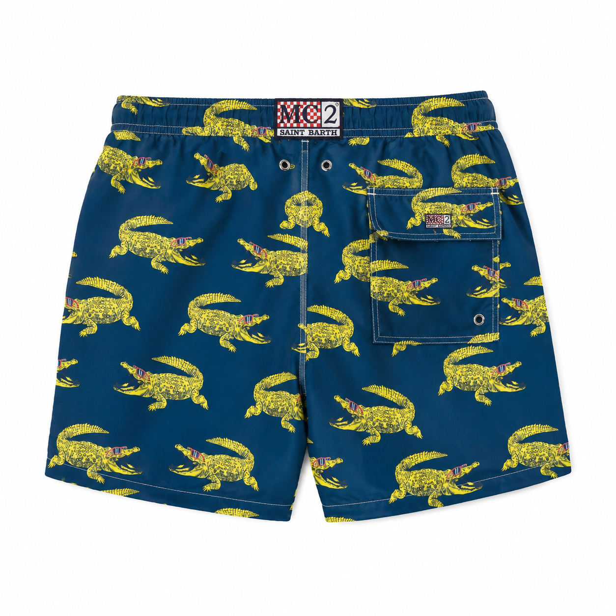 MC2 Saint Barth Man Swimsuit Alligator Blue