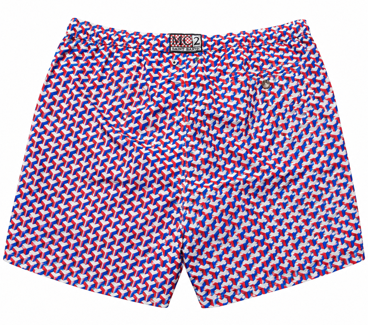 MC2 Saint Barth Man Swimsuit Patterned Hexagons Multicolor