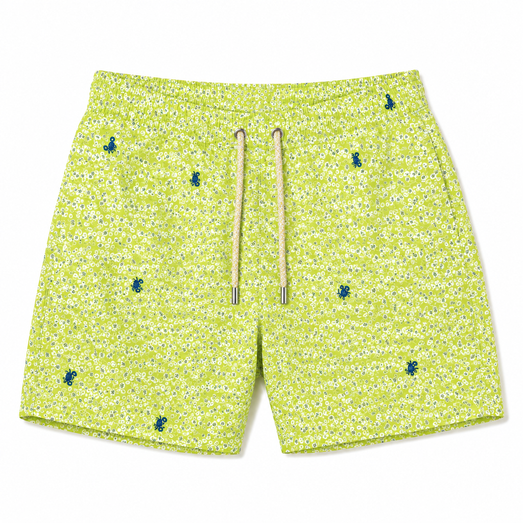 MC2 Saint Barth Man Swimsuit Patterned Pincers Green