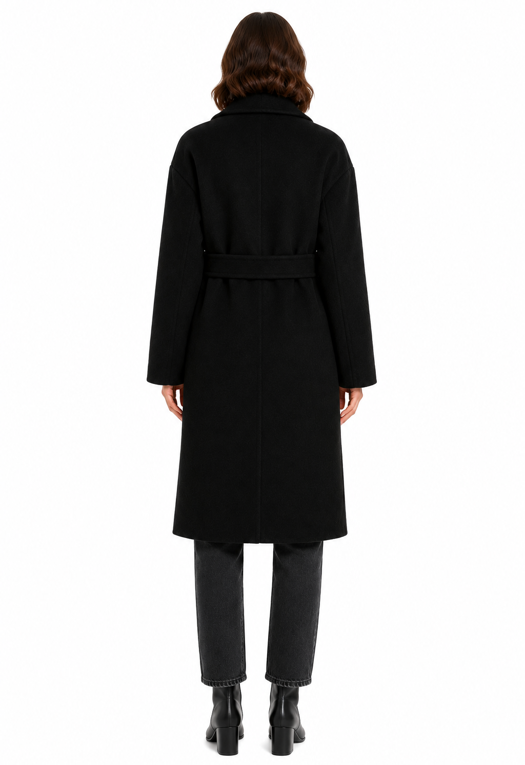 Bagutta Woman Coat Long Wool Belt Black