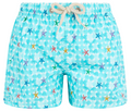 MC2 Saint Barth Man Comfort Light Bubble Star Swimwear Light Blue