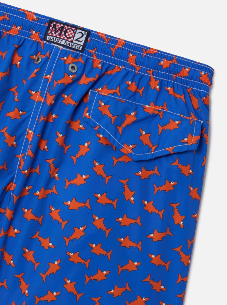 MC2 Saint Barth Man Swimsuit Flat Shark Blue