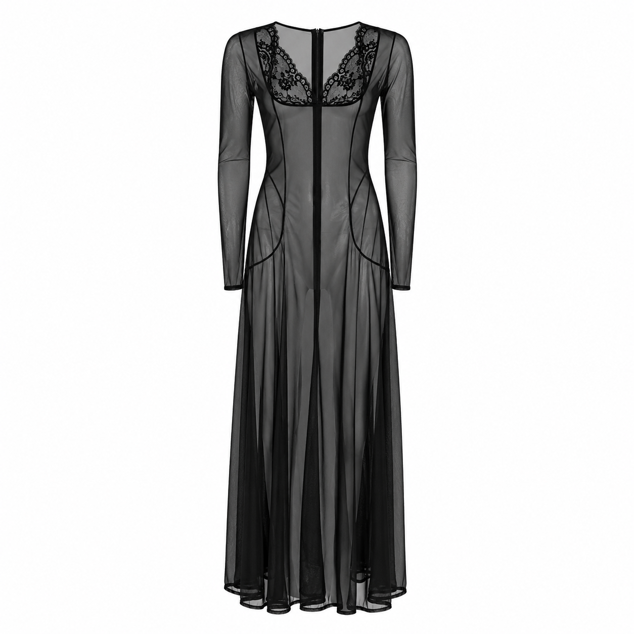 Dolce & Gabbana Woman Dress Semitrasparente Long Black