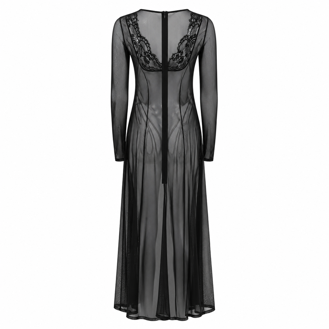 Dolce & Gabbana Woman Dress Semitrasparente Long Black