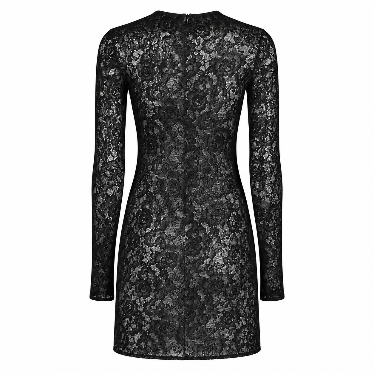Dolce & Gabbana Man Dress Semitrasparente Sleeve Long Black