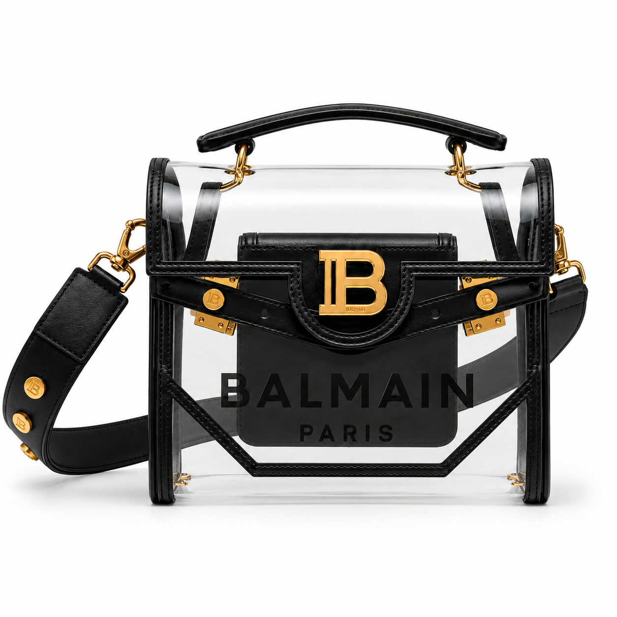 Balmain Woman b-buzz Bag Pvc Black